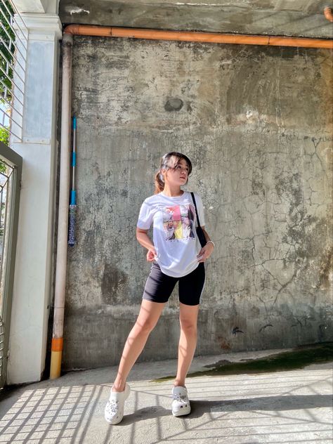 #crocs #bae #philippines #outfits #ootd #basicootd #biker #cycling #shorts Biker Shorts And Crocs Outfit, Crocs And Shorts Outfit, Crocs Women Outfit, Crocks Shoes Outfit, Crocs Fashion Outfit, Crocs Summer Outfits, Crocs Outfits Women, Crock Shoes Outfit, Outfit Ideas With Crocs