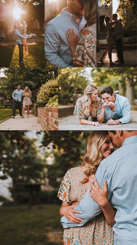 Engagement Shoot Outfit Ideas, Outfit Ideas For Engagement, Spring Engagement Pictures, Engagement Photo Shoot Poses, Shoot Outfit Ideas, Green Apple Photography, Ideas For Engagement, Photoshoot Spring, Engagement Shoots Poses