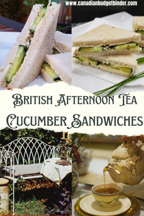 Traditional Cucumber Tea Sandwiches, British Cucumber Sandwiches, Sandwiches Afternoon Tea, British Tea Time, Light Sandwiches, Cucumber Tea Sandwiches, Cream Cheese Mints, Tiny Foods, Fresh Tuna