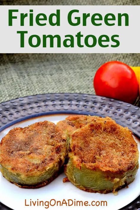 Here is a delicious, easy to make old fashioned fried green tomatoes recipe to use all of those green tomatoes at the end of the garden season! Use Garden Tomatoes, Fried Green Tomatoes Recipe Easy, Baked Parmesan Tomatoes, Fried Green Tomatoes Recipe, Green Tomato Recipes, Tomato Recipe, Fresh Tomato Recipes, Garden Tomatoes, Fresh Tomato Sauce