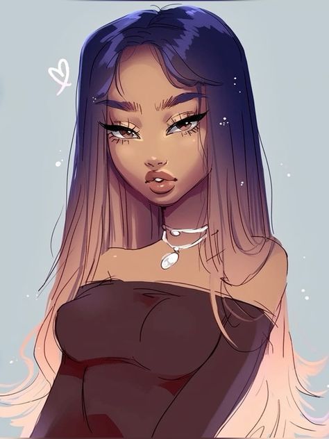 Weave Wedding Hairstyles, Baddie Cartoon Aesthetic, Cornrows For Short Hair, Dark Skin Oc, Light Skin Pfp, Brunette Short Bob, Baddie Drawings, Nostalgic Cartoon, Baddie Pfp