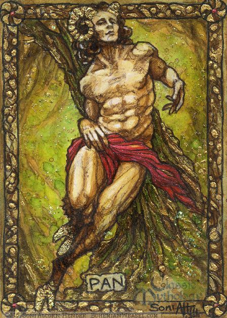 Pan: god of shepherds, pastures, and ffffertility by BohemianWeasel.deviantart.com on @DeviantArt Pan Mythology, Pan God, God Pan, Horned God, Greek And Roman Mythology, Mythology Art, Greek God, Greek Art, Greek Gods