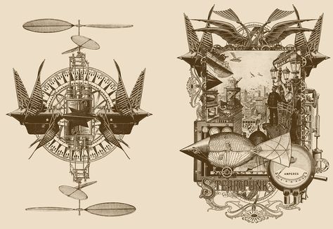 steampunk Steampunk Graphic, Steampunk Images, Steampunk Illustration, Steampunk Artwork, Steampunk Airship, Arte Steampunk, Diesel Punk, 3d Cnc, Magazine Illustration