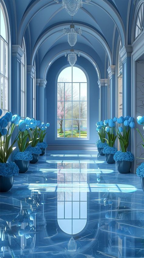 Tulip Season, Anime Places, Lovely Flowers Wallpaper, Blue Tulips, Beautiful Landscape Wallpaper, Pretty Wallpapers Backgrounds, Dreamy Art, Cute Wallpaper Backgrounds, Landscape Wallpaper