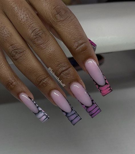 Long Acrylic Nail Designs, Drip Nails, Colored Acrylic Nails, Her Nails, Simple Acrylic Nails, Dope Nail Designs, Short Square Acrylic Nails, Long Acrylic Nails Coffin, Acrylic Nails Coffin Pink