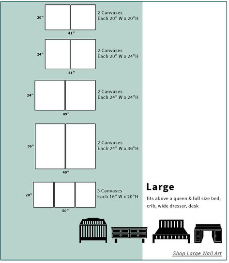 Amborela Canvas Size Chart – Amborela Art Above Queen Bed, Canvas Size Guide, Camden Park, Bedroom 2023, Office Canvas, Mantel Design, Wood Easel, Nursery Canvas, Vertical Wall Art