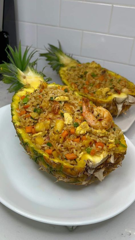 Use Leftover Rice, Seasoned Shrimp, Cooked Shrimp Recipes, African Recipes Nigerian Food, Homemade Comfort Food, Pineapple Fried Rice, Healthy Food Inspiration, Evening Dinner, Nigerian Food