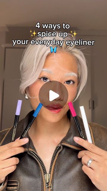 Coloured Eyeliner Looks, Jael Dorotan, Unique Eyeliner Looks, Everyday Liner, Colored Eyeliner Looks, Colourful Eyeliner, Colour Eyeliner, Everyday Eyeliner, Color Eyeliner Makeup