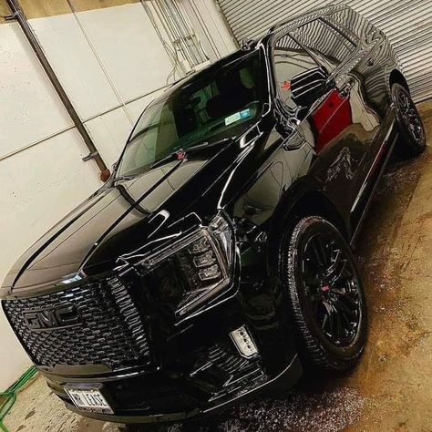 Blacked Out Denali Suv, Blacked Out Yukon, Gmc Denali Truck, Black Trucks, Dream Cars Lexus, Denali Truck, Gmc Suv, Gmc Denali, Best Suv