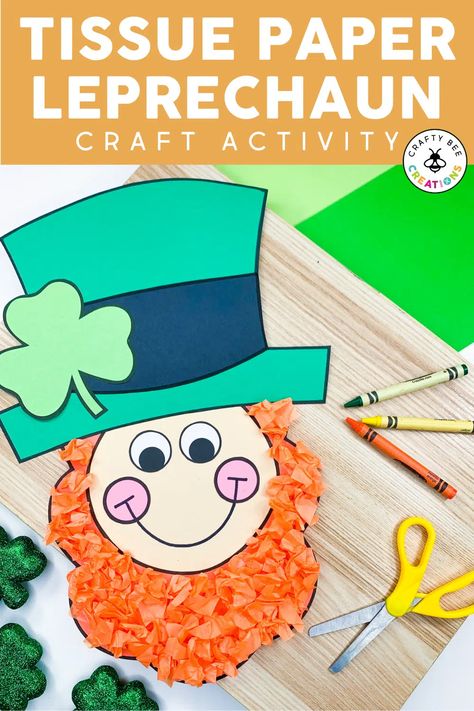 Make a Cute Leprechaun Craft For Your Classroom - Crafty Bee Creations Leprechaun Craft Template, March Craft, Joy School, Leprechaun Craft, Spring Bulletin, Sped Classroom, March Activities, Easy Patterns, St Patrick's Day Crafts