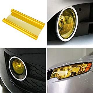 SKS Distribution® 100cm x 30cm Yellow Car Headlights, Tail Lights, Fog Lights Tint Vinyl Film, Self Adhesive Waterproof Headlight Restoration Diy, Yellow Headlights, Clean Headlights, Car Tint, Foggy Headlights, Best Headlights, Headlight Restoration Kit, Car App, How To Clean Headlights