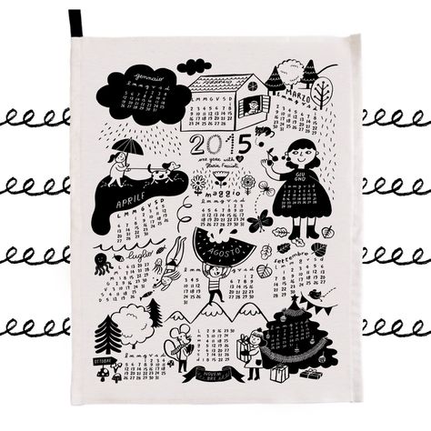 2015 calendar/tea towel ////Screenprint by CORPOC+handmade by me 달력 디자인, Calendar Poster, Vintage Tea Towels, Product Ideas, Calendar Design, Vintage Tea, Tea Towel, Dish Cloths, Tea Towels