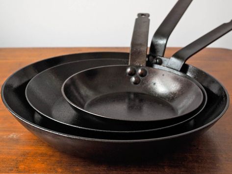 What You Need to Know About Carbon Steel Pans Cooking Torch, Cast Iron Pans, Carbon Steel Pan, Butchers Block, Skillet Cooking, Kitchen Gear, Frying Pans, Cast Iron Cooking, Serious Eats