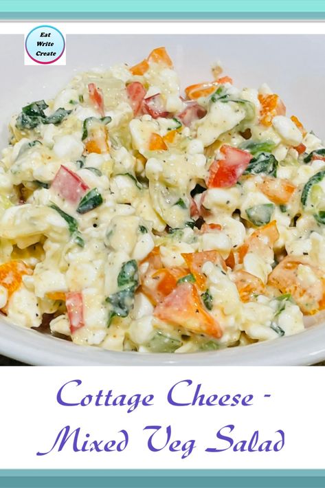 Cottage Cheese Salad Recipes Veggies, Cottage Cheese Vegetables, Cottage Cheese And Vegetables, Sauces Made With Cottage Cheese, Hello Cottage Cheese Salad, Cottage Cheese Diet Plan, Cottage Cheese And Mustard Diet, Cottage Cheese Mix Ins, Ways To Use Cottage Cheese