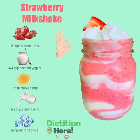 Blender Milkshake Recipe, Strawberry Milkshake Recipe Easy, Milkshake Recept, Coconut Milkshake Recipe, Strawberry Milkshake Recipe, Milkshake Recipe Strawberry, Coconut Milkshake, Healthy Milkshake, Milkshake Recipe Easy