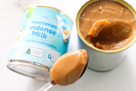 How To Turn Condensed Milk Into Caramel, How To Make Carmel, Caramel From Condensed Milk, Sweet Condensed Milk, Caramel Tart, Sweet Dips, Caramel Creams, Banoffee Pie, Sweetened Condensed Milk