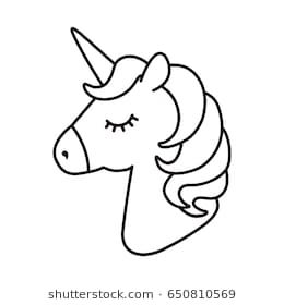 Fantasy Art Unicorn Images, Stock Photos & Vectors | Shutterstock Head Outline, Unicorn Vector, Saint Coloring, Unicorn Images, Unicorn Tattoos, Unicorn Drawing, Black And White Stickers, Unicorn Head, Unicorn Coloring Pages