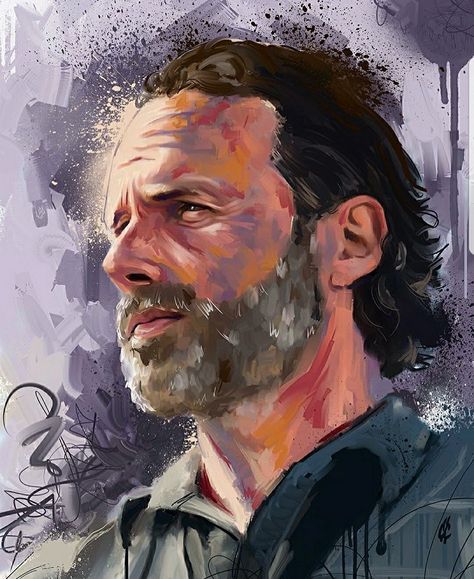 Walking Dead Drawings, Neon Art Painting, Walking Dead Art, Walking Dead Zombies, Dead Zombie, Andrew Lincoln, Rick Grimes, Stuff And Thangs, Neon Art