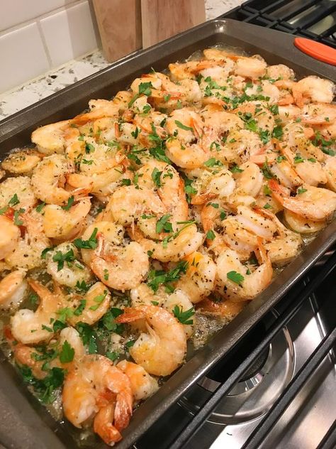 Cooking Pork, Roasted Shrimp, Shrimp Recipes For Dinner, Shrimp Recipes Easy, Shrimp Dishes, Italian Dressing, Seafood Dinner, Jambalaya, Garlic Parmesan