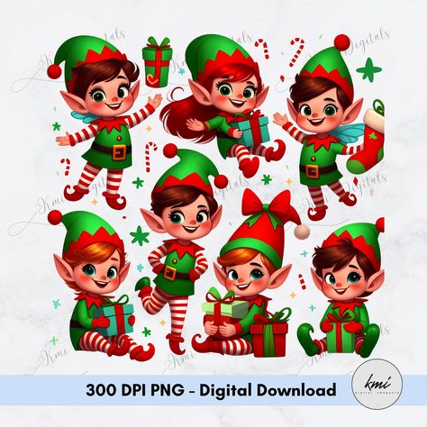 Santas Elves, Elf Clipart, Elves Christmas, Elf Christmas Decorations, Elf Decorations, Elf Characters, Christmas Elves, Santa's Little Helper, Santa Helper