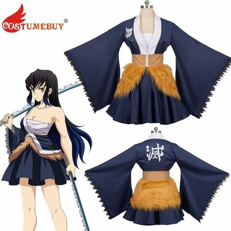 Ropa Cosplay Anime, Inosuke Kimono, Demon Slayer Inspired Outfits, Demon Slayer Outfits, Demon Slayer Outfit Ideas, Cosplay Anime Outfits, Demon Slayer Outfit, Kimono Female, Inosuke Cosplay