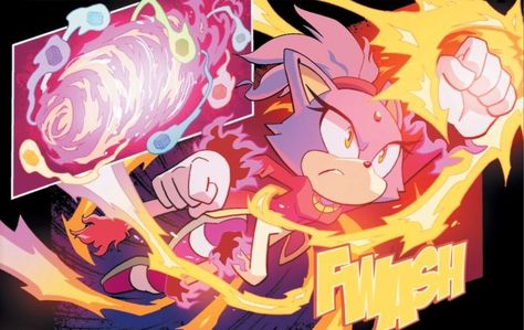 Sonic The Hedgehog Idw, Sonic The Hedgehog Comic, Idw Sonic, Blaze The Cat, Cool Fire, Sonic Heroes, Silver The Hedgehog, Sonic Characters, Sonic Franchise