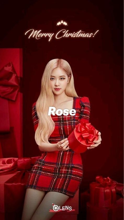 Rosé Christmas, Blackpink Wallpaper, Blackpink Members, Christmas Rose, Rosé Blackpink, 인물 사진, Kim Jisoo, Blackpink Photos, Black Pink Kpop