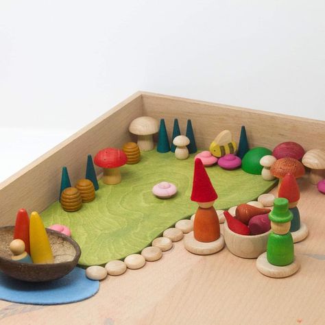 Grapat Ideas, Grapat Mandala, Tinker Tray, Loose Parts Play, Baby Montessori, Toy Wood, Sustainable Toys, Open Ended Toys, Eco Toys