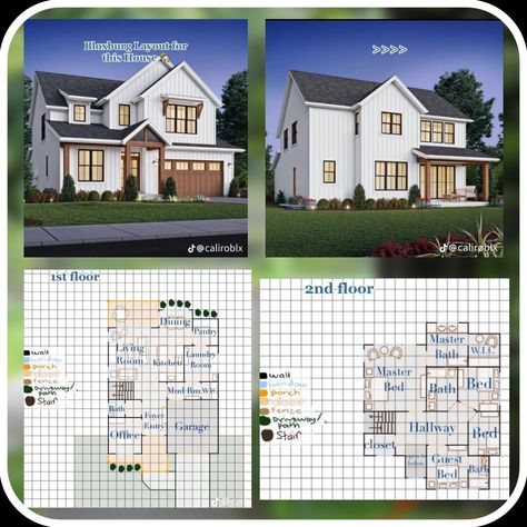 House Layout Plans 5 Bedroom, Bloxburg Floor Plans With Grid, Bloxburg House Layout With Grid, Cute Bloxburg House Layouts 2 Story, Suburban Bloxburg House Layout, Bloxburg Town House Layout Ideas, House Layouts With Grid, Layout Design Bloxburg, Bloxburg House Layouts 2 Story Grid