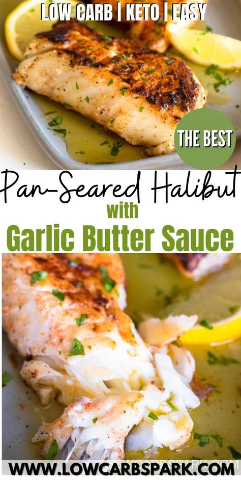 Halibut Recipes Cream Sauce, Cedar Plank Halibut, Poached Halibut Recipes, Rockfish Recipes Pan Seared, Best Halibut Recipes, Pan Seared Halibut Recipes, Pan Seared Halibut, Seared Halibut, Fish Dinners