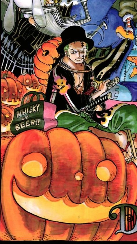 Spooky Halloween Pfp, Halloween Profile Pics, Anime Halloween, One Piece Funny, Halloween Icons, Nico Robin, Roronoa Zoro, One Piece Manga, Fall Wallpaper