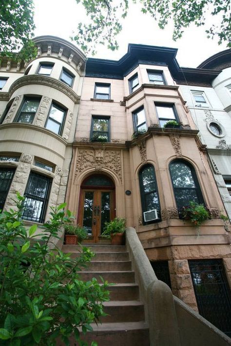 Peter's 1892 Brooklyn Brownstone House Tour | Apartment Therapy One Day I Will Have my New York Brownstone. Reign. Brownstone Brooklyn, Nyc Brownstone, Brownstone Homes, New York Brownstone, Brooklyn Brownstone, Front Steps, Row House, Architecture Old, City House