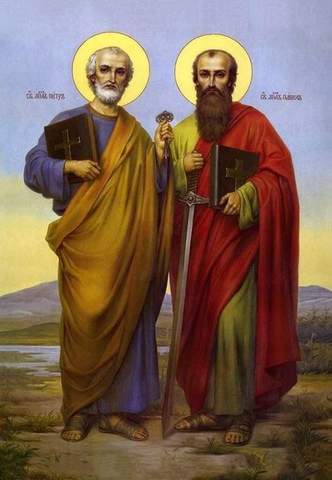 Paul The Apostle, St Peter And Paul, Oil Painting Background, Painting Background, Orthodox Christian Icons, San Paolo, Esoteric Art, Christian Images, Jesus And Mary Pictures