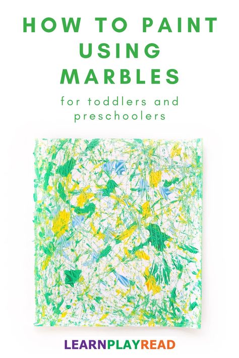 How to Paint Using Marbles with Toddlers and Preschoolers Marbles Paintings, Marble Painting For Kids, Painting With Marbles, Marvel Paintings, Toddler Painting, Childhood Art, Sponge Painting, Art Skills, Marble Painting