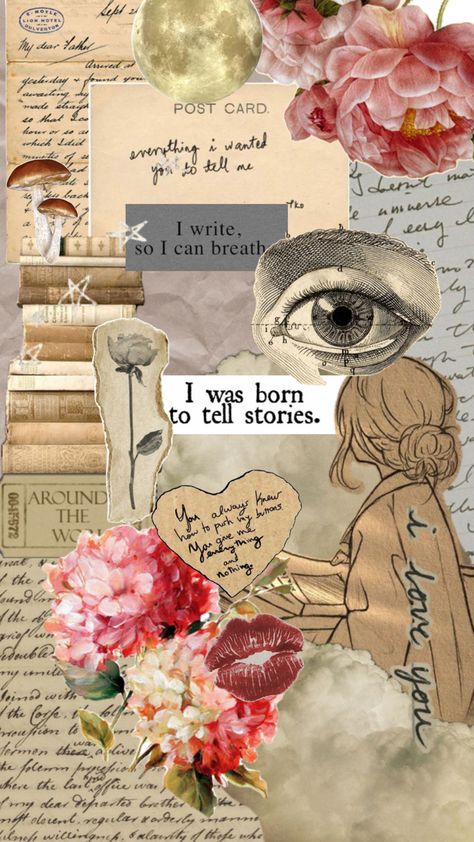 Writers Aesthetic, Aesthetic Whimsical, Pinterest Collage, Writer Aesthetic, Artist Collage, Aesthetic Writing, Aesthetic Moon, Collage Collage, Moon Aesthetic