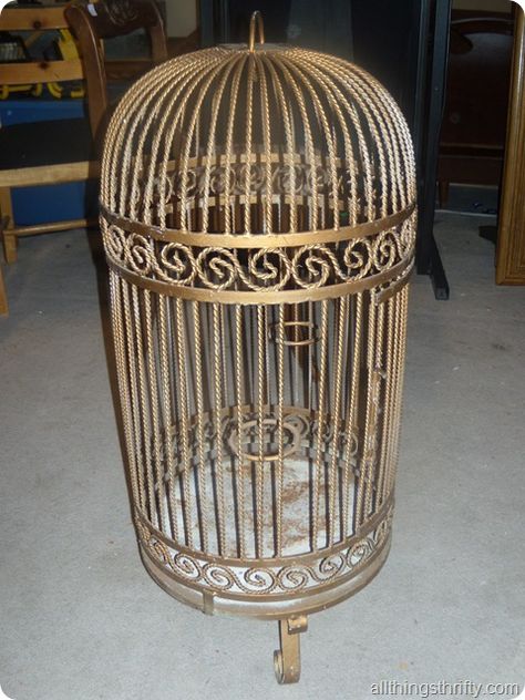 Restoration Hardware Look, Diy Restoration Hardware, Birdcage Chandelier, Vintage French Furniture, Vintage Furniture Design, Flea Market Decorating, Bird Cage Decor, Home Decor Style, Diy Chandelier