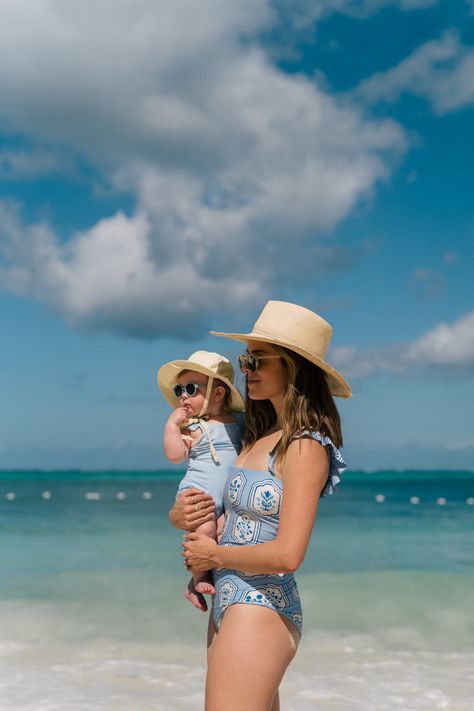 Mommy And Me Swimwear, Julia Berolzheimer, Lacey Dress, Mommy Daughter, Gal Meets Glam, Matching Swimwear, Beach Baby, Beach Poses, Cute Family