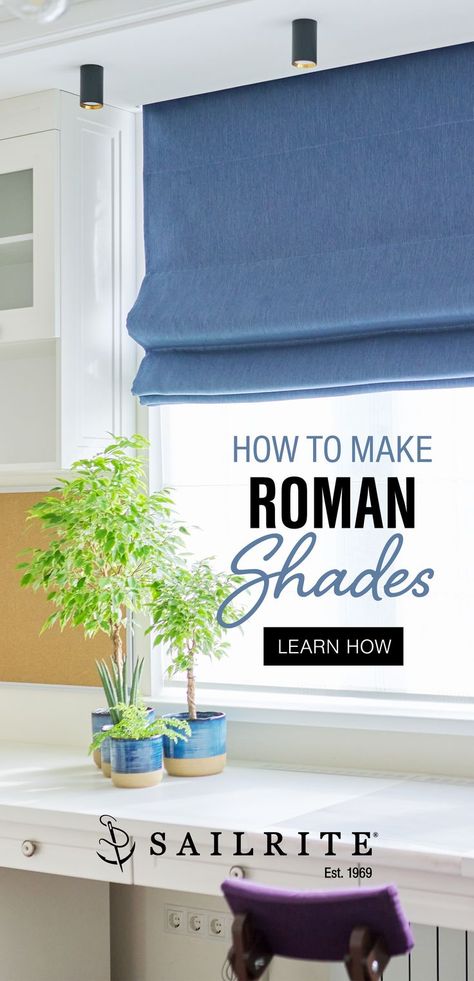 Material Blinds Roman Shades, Roman Shade Sewing Pattern, Roman Window Shades, How To Make Roman Shades, Roman Shade Kitchen Window, Make Roman Shades, Roman Blinds Kitchen, Roman Blinds Diy, Window Coverings Diy