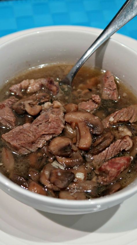 Beef and Mushroom Soup Recipe - Low carb, keto diet soup recipe plus video tutorial. One of the easiest keto soups! Beef And Mushroom Soup, Beef Mushroom Soup, Diet Soup, Mushroom Soup Recipe, Keto Soups, Diet Soup Recipes, Low Carb Soup Recipes, Mushroom Soup Recipes, Boiled Egg Diet Plan