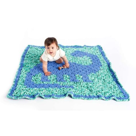 Dino Blanket, Crochet Dino, Bernat Baby Blanket Yarn, Crochet Dinosaur Patterns, Reverse Single Crochet, C2c Crochet Blanket, Bernat Baby Blanket, Crochet Blanket Pattern Easy, Easy Crochet Blanket