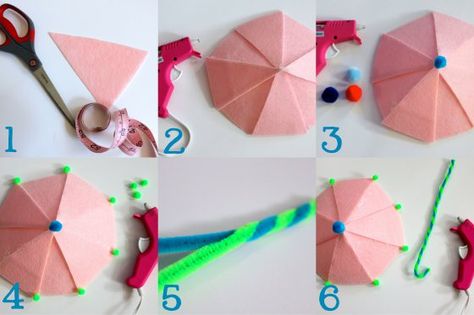 Making a doll umbrella - Step by Step Diy Doll Umbrella, Barbie Crafts, Hearts Girl, Friends Party, Crafting Ideas, Small Things, Diy Doll, American Girl Doll, Rainy Day