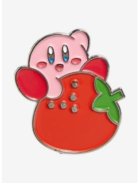 Kirby Strawberry Enamel Pin, Kirby Flying, Hot Topic Pins, Kirby Strawberry, Backpack Hanger, Pink Sweets, All Candy, Rainbow Star, Rainbow Beads, Friend Necklaces