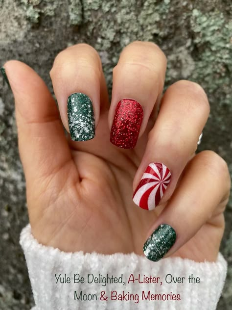 Colorstreet Christmas 2023, Color Street Christmas Mixed Mani, Colorstreet Christmas Combos, Color Street Nails Christmas, Toenails Colors, Christmas Pedicure Designs, Colorstreet Christmas, Color Street Christmas, Aloha Nails