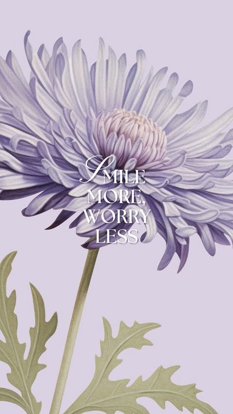 Smile more, worry less quote Facebook story template | free image by rawpixel.com / Aew Wallpaper Quotes Self Love, Cute Quotes Aesthetic, Lavender Illustration, Plant Lavender, Galaxy Abstract, Grad Quotes, Facebook Story, Smile Images, Elements Design