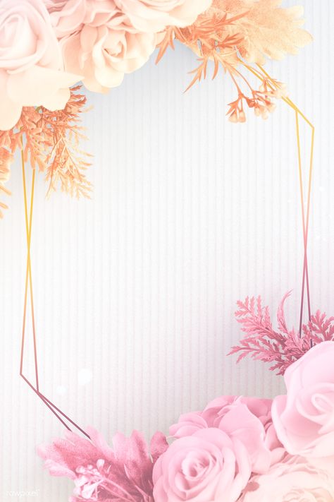 Blank golden floral frame design | premium image by rawpixel.com / Donlaya Floral Frame Design, Instagram Png, Empty Background, Peach Wedding Invitations, Wallpaper Ocean, Pink Flowers Background, Trees Wallpaper, Gold Wallpaper Background, Background Wedding