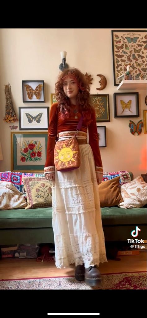 Sun Witch Outfit, Flower Child Outfits, Flower Child Style, Toru Hagakure, 2024 Clothes, Sewing Fashion, Crazy Outfits, Witch Outfit, Clothes Sewing