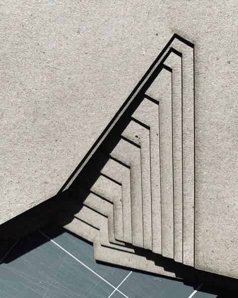 A little Carlo Scarpa moment Architecture On Water, Recycle Architecture, Phenomenology Architecture, Carlo Scarpa Detail, Scarpa Architecture, Carlo Scarpa Architecture, Shadow Architecture, Geometric Volume, Landscape Stairs