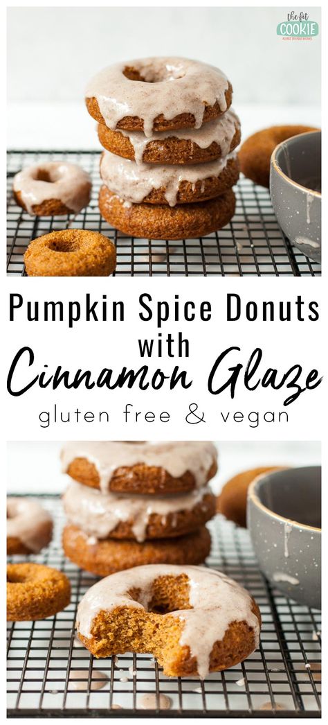 Whole Grain Gluten Free, Donut Calories, Cinnamon Glaze, Pumpkin Spice Donut, Gluten Free Donuts, Ganache Recipe, Homemade Pumpkin Puree, Glutenfree Dairyfree, Allergy Friendly Recipes