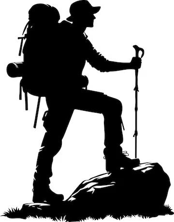 Hiking Silhouette, Hiking Images, Hiker Silhouette, Hiking Staff, Boy Scouts Of America, Animal Silhouette, Poster Background Design, Poster Background, Mountain Climbing