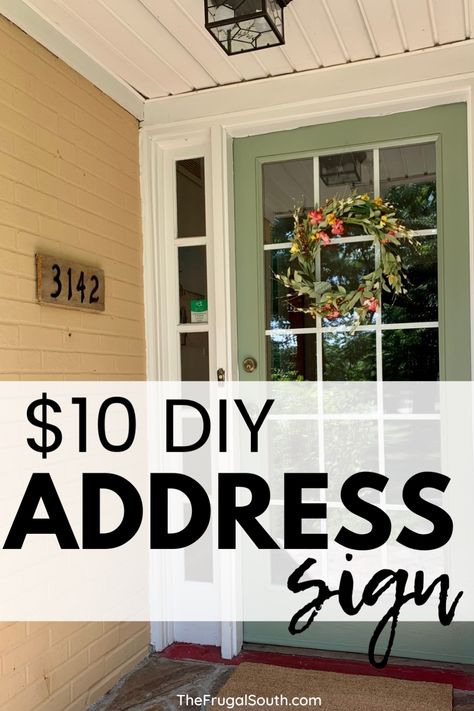 Looking to spruce up your home exterior? Try your hand at DIY house projects with a unique twist! Create a charming DIY address sign house numbers with these affordable and creative ideas. Give your home a personalized touch with a homemade address sign that uniquely showcases your house number. Explore various cheap address sign ideas that will make your home stand out in the neighborhood. Transform the look of your facade with a stylish and eye-catching DIY house number sign project perfect fo Diy Address Sign House Numbers, Address Sign Ideas, Diy House Number Sign, Kentucky Farmhouse, Diy Address Sign, House Numbers Diy, Yard Project, Spruce Up Your Home, House Number Sign